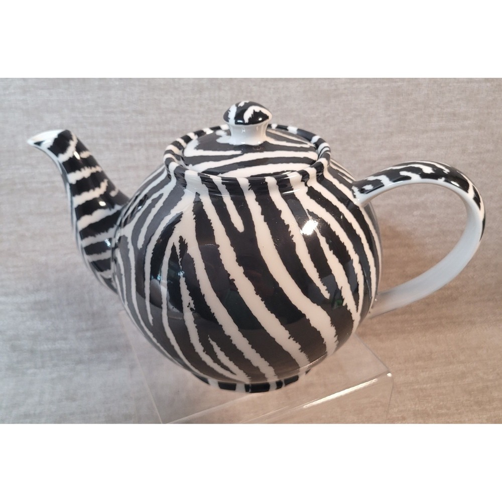 Paul Cardew 2000 Eqqus Grevy's Zebra Stripe Pattern Collectible Teapot EUC - Picture 6 of 12